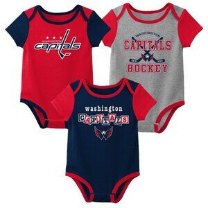 Washington Capitals NHL Hockey Team Bodysuit Boys 6-9 Months 3 PC Set New